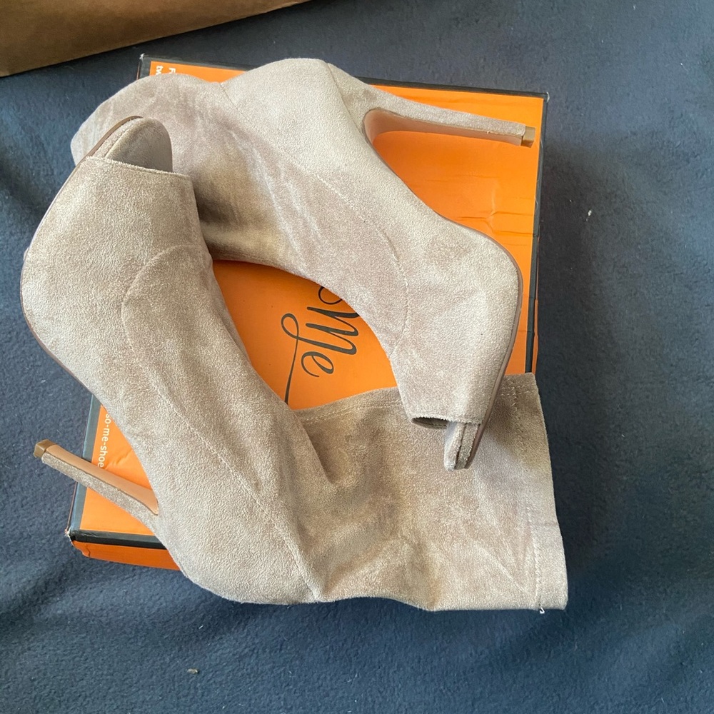 Nude Suedette Pull On Bootie